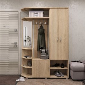 Прихожая Домино дуб сонома в Радужном - raduzhnyj.mebel-tymen.ru | фото