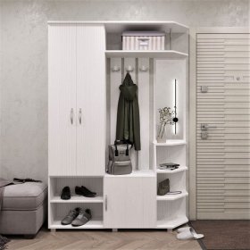 Прихожая Домино рамух белый в Радужном - raduzhnyj.mebel-tymen.ru | фото