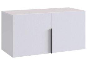 Антресоль двухдверная L800 Баско белое дерево в Радужном - raduzhnyj.mebel-tymen.ru | фото