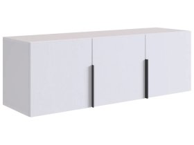 Антресоль трехдверная L1200 Баско белое дерево в Радужном - raduzhnyj.mebel-tymen.ru | фото