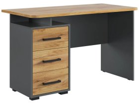 Стол компьютерный 1200 Лайт-2 графит/дуб крафт золотой в Радужном - raduzhnyj.mebel-tymen.ru | фото