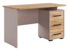 Стол компьютерный 1200 Лайт-2 кашемир/дуб крафт золотой в Радужном - raduzhnyj.mebel-tymen.ru | фото