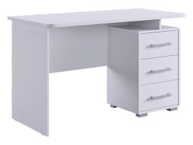 Стол компьютерный 1200 Лайт-2 белый/белый в Радужном - raduzhnyj.mebel-tymen.ru | фото