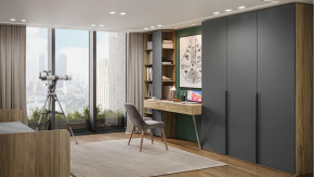 Детская «Порто» Яблоня Беллуно, Графит софт в Радужном - raduzhnyj.mebel-tymen.ru | фото