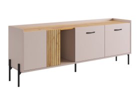 Тумба 2 Доминика кашемир/дуб крафт золотой в Радужном - raduzhnyj.mebel-tymen.ru | фото