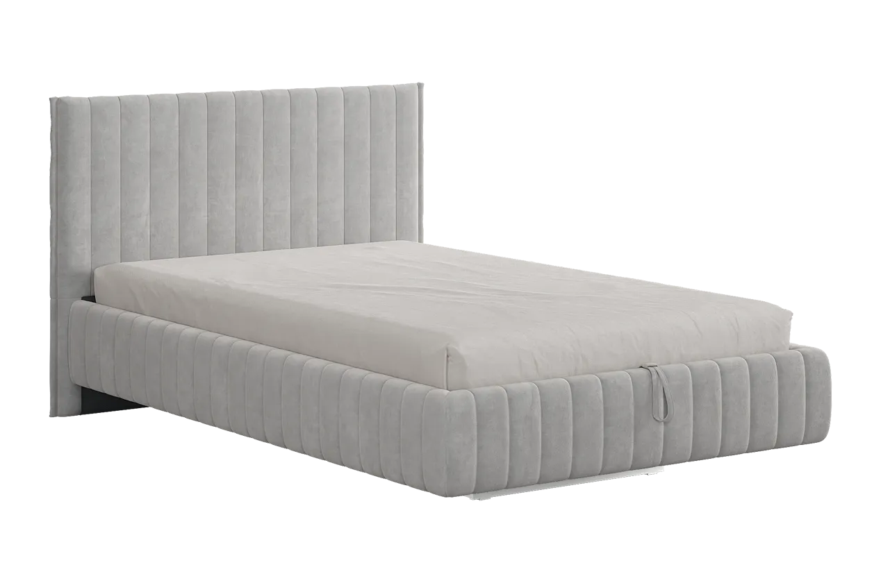 Кровать с подъемным механизмом Твикс 120х200 см галька (велюр) в Радужном - raduzhnyj.mebel-tymen.ru | фото