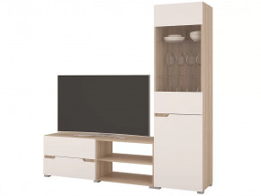 Гостиная Анталия 1 Сонома-Белый софт в Радужном - raduzhnyj.mebel-tymen.ru | фото