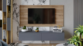 Гостиная «Порто» №7 Яблоня Беллуно, Графит софт в Радужном - raduzhnyj.mebel-tymen.ru | фото