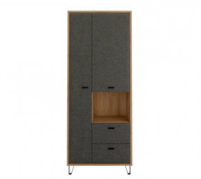GRACE шкаф REG2D2S (Дуб наварра/Графит) в Радужном - raduzhnyj.mebel-tymen.ru | фото