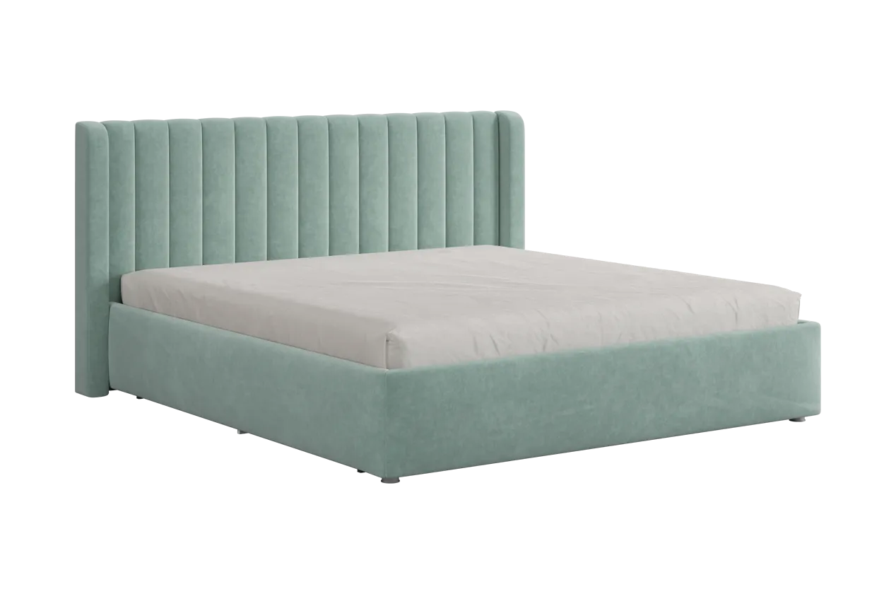 Кровать (каркас) Ева 180х200 см мята (велюр) в Радужном - raduzhnyj.mebel-tymen.ru | фото