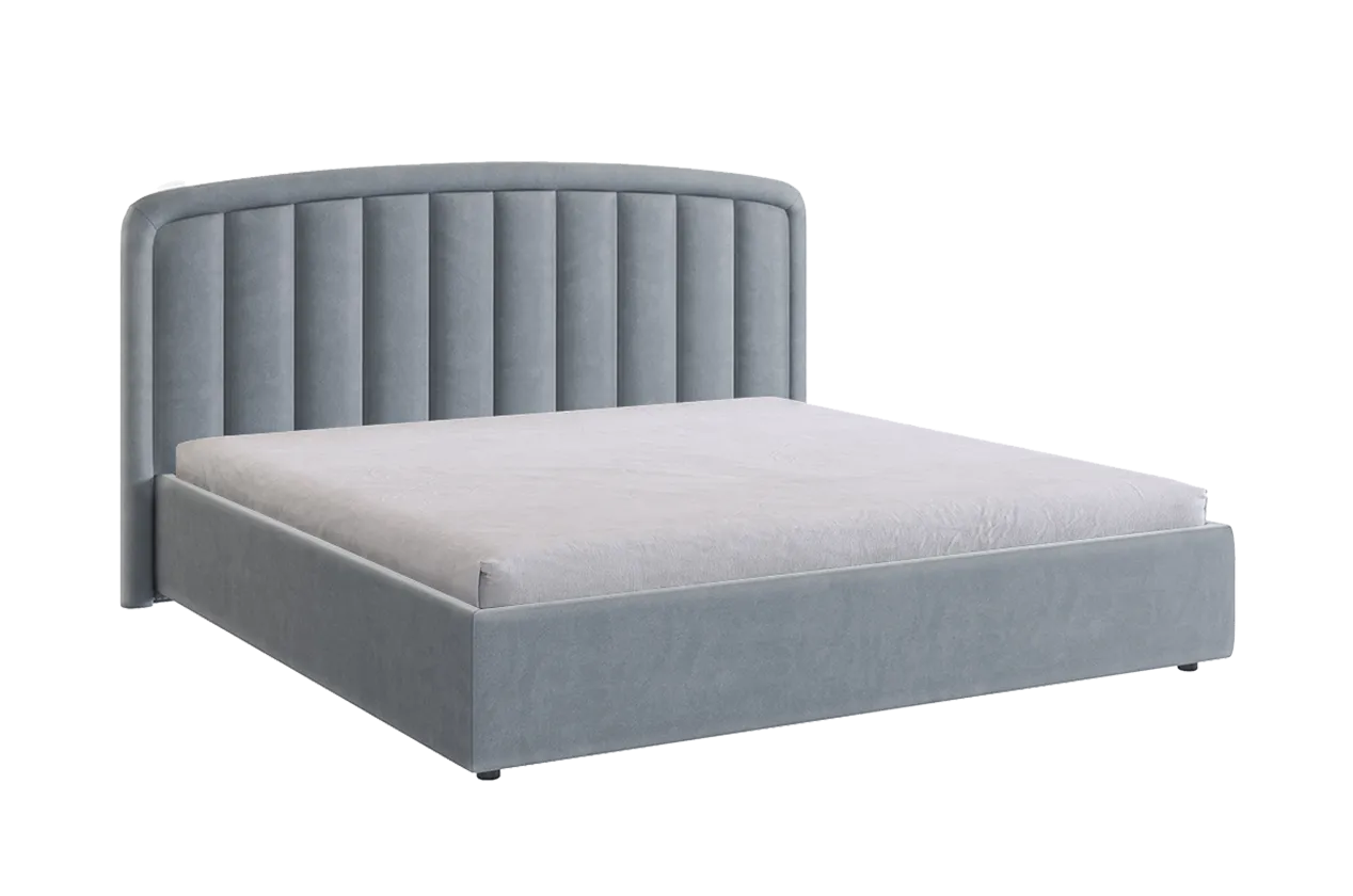 Кровать с подъемным механизмом Сиена 2 180х200 см оникс (велюр) в Радужном - raduzhnyj.mebel-tymen.ru | фото