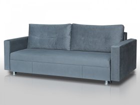 Диван Комфорт с прямыми подлокотниками серый в Радужном - raduzhnyj.mebel-tymen.ru | фото