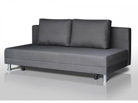 Диван Комфорт Лайт без подлокотников 2 подушки графит в Радужном - raduzhnyj.mebel-tymen.ru | фото