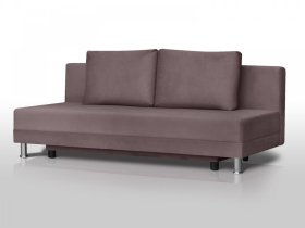 Диван Комфорт Лайт без подлокотников 2 подушки коричневый в Радужном - raduzhnyj.mebel-tymen.ru | фото