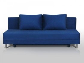 Диван Комфорт Лайт без подлокотников 2 подушки синий в Радужном - raduzhnyj.mebel-tymen.ru | фото
