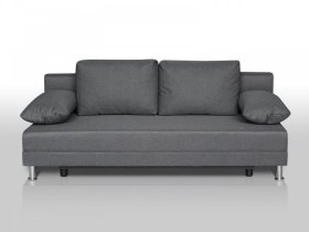 Диван Комфорт без подлокотников 4 подушки графит в Радужном - raduzhnyj.mebel-tymen.ru | фото