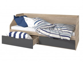 Кровать 800 2 ящика Анталия Графит в Радужном - raduzhnyj.mebel-tymen.ru | фото