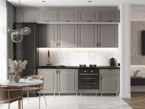 Кухня Престиж 2,4м (Браш текстура Грей) в Радужном - raduzhnyj.mebel-tymen.ru | фото