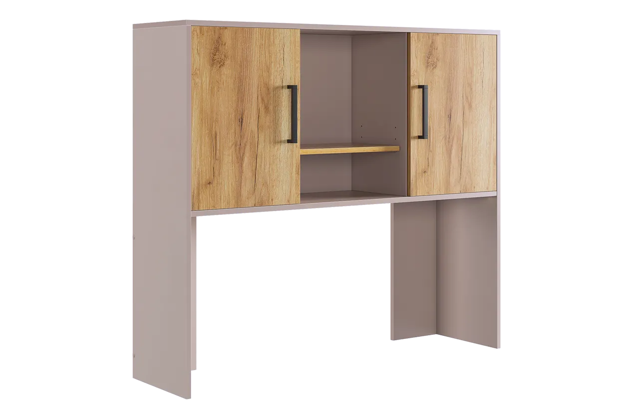 Надстройка стола компьютерного 1200 Лайт-2 кашемир/дуб крафт золотой в Радужном - raduzhnyj.mebel-tymen.ru | фото