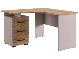 Стол компьютерный 1200 угловой Лайт-2 кашемир/дуб крафт золотой в Радужном - raduzhnyj.mebel-tymen.ru | фото