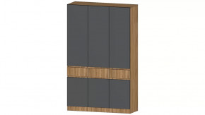 Ленора Шкаф 3х ств. Дуб вотан/Графит в Радужном - raduzhnyj.mebel-tymen.ru | фото