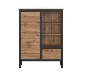 LOFT шкаф REG1D1S/90 (Дуб вотан/Черный) в Радужном - raduzhnyj.mebel-tymen.ru | фото