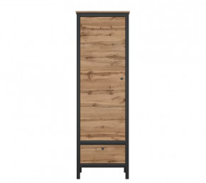 LOFT шкаф REG1D1S (Дуб вотан/Черный) в Радужном - raduzhnyj.mebel-tymen.ru | фото