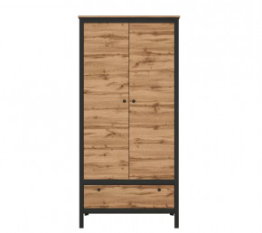 LOFT шкаф SZF2D1S (Дуб вотан/Черный) в Радужном - raduzhnyj.mebel-tymen.ru | фото