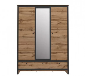 LOFT шкаф SZF3D2S (Дуб вотан/ Черный) в Радужном - raduzhnyj.mebel-tymen.ru | фото