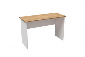 ЛЮЧИЯ Стол письменный (ш1200*г500*в750мм), ЛДСП Белый/ЛДСП Дуб крафт золотой в Радужном - raduzhnyj.mebel-tymen.ru | фото