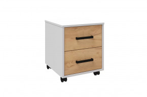 ЛЮЧИЯ Тумба (ш412*г436*в496мм), ЛДСП Белый/ЛДСП Дуб крафт золотой в Радужном - raduzhnyj.mebel-tymen.ru | фото