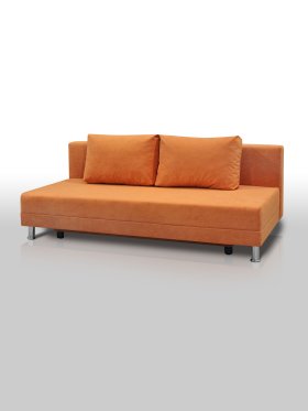 Диван Комфорт Лайт без подлокотников 2 подушки апельсин в Радужном - raduzhnyj.mebel-tymen.ru | фото