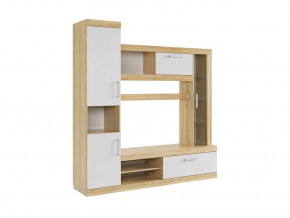 Мини-стенка Макси дуб сонома/белое дерево в Радужном - raduzhnyj.mebel-tymen.ru | фото