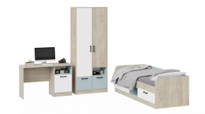 Набор детской мебели «Оливер» стандартный Дуб крафт серый, Белый, Серо-голубой в Радужном - raduzhnyj.mebel-tymen.ru | фото