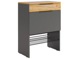 Обувница Баско графит/дуб крафт золотой в Радужном - raduzhnyj.mebel-tymen.ru | фото