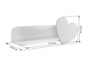 Полка навесная Сердечко в Радужном - raduzhnyj.mebel-tymen.ru | фото