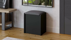 Пуф Бостон Антрацит/Велюр серый в Радужном - raduzhnyj.mebel-tymen.ru | фото