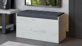 Пуф «Форест» Исп. 2 Дуб крафт белый, Велюр Серый в Радужном - raduzhnyj.mebel-tymen.ru | фото