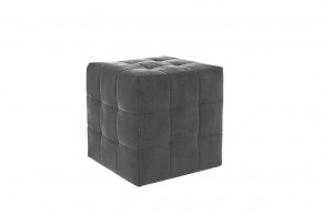 Пуф Рубик 2 графит (велюр) в Радужном - raduzhnyj.mebel-tymen.ru | фото