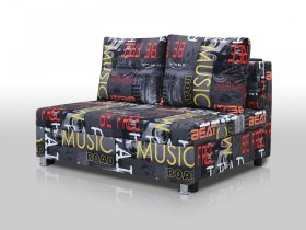 Диван Реал 120 без подлокотников мюзик графит в Радужном - raduzhnyj.mebel-tymen.ru | фото