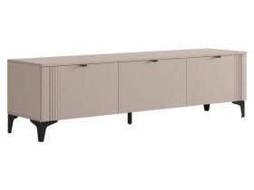 Тумба 2 Рич кашемир/фрапучино матовый/черный в Радужном - raduzhnyj.mebel-tymen.ru | фото