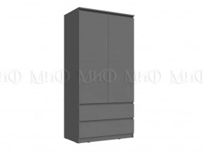 Шкаф 2-х створчатый Челси Графит в Радужном - raduzhnyj.mebel-tymen.ru | фото