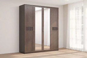 Шкаф 4-х створчатый с зеркалом Кэт-4 Венге Диал в Радужном - raduzhnyj.mebel-tymen.ru | фото