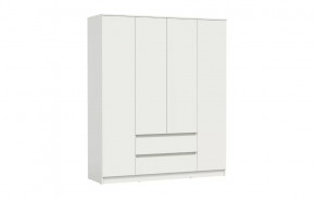 Шкаф для одежды 82.01 Берген (4-х дв.) (ЛДСП Белый) в Радужном - raduzhnyj.mebel-tymen.ru | фото