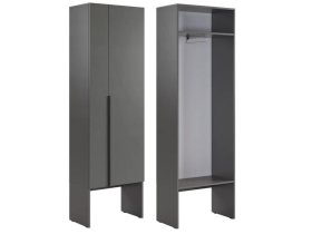 Шкаф двухдверный L600 Баско графит в Радужном - raduzhnyj.mebel-tymen.ru | фото