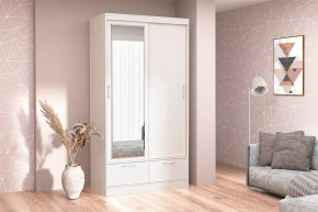 Шкаф-купе 008, двухдверный, с ящиками, бодега белая Диал в Радужном - raduzhnyj.mebel-tymen.ru | фото