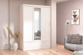 Шкаф-купе 009, трехдверный, с ящиками, бодега белая Диал в Радужном - raduzhnyj.mebel-tymen.ru | фото