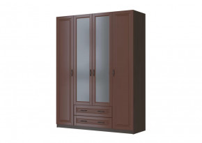 Шкаф ШР-4 "Кантри" 2 зеркала, орех в Радужном - raduzhnyj.mebel-tymen.ru | фото