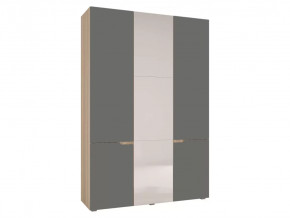 Шкаф трехстворчатый Анталия Сонома-Графит софт в Радужном - raduzhnyj.mebel-tymen.ru | фото