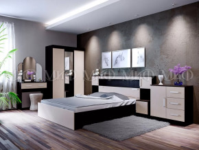 Спальный гарнитур Басямиф, дуб беленый/венге в Радужном - raduzhnyj.mebel-tymen.ru | фото